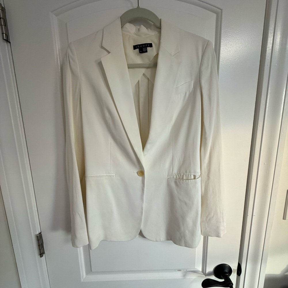 Theory White Blazer for Professional Settings
